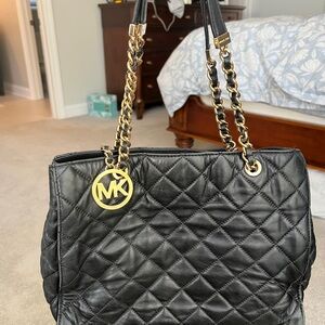 Michael Kors Medium quilted leather tote with chain handle